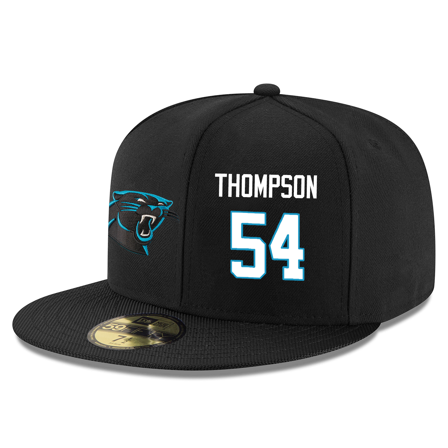 NFL Carolina Panthers #54 Shaq Thompson Stitched Snapback Adjustable Player Hat - Black/White